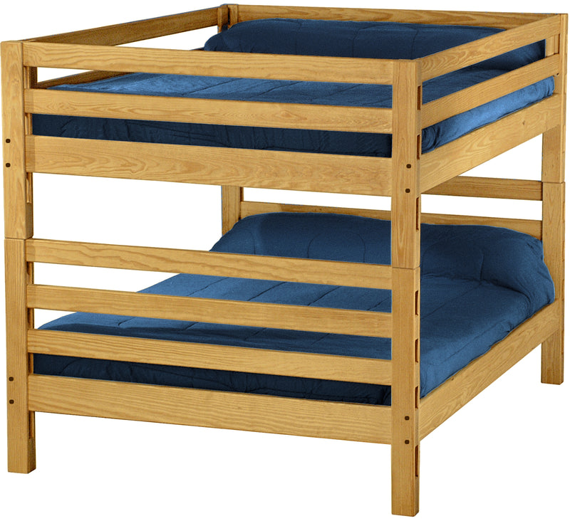 Ladder End Bunk Bed, Queen Over Queen, By Crate Designs. 4008