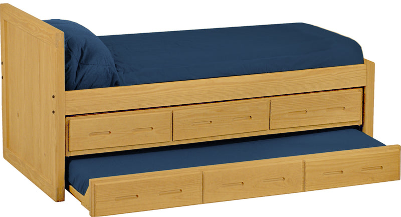 Captain's Bed with Drawers and Trundle, Queen, By Crate Designs. 4511