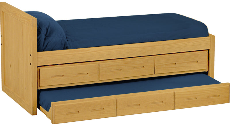 Captain's Bed with Drawers and Trundle, King, By Crate Designs. 4611