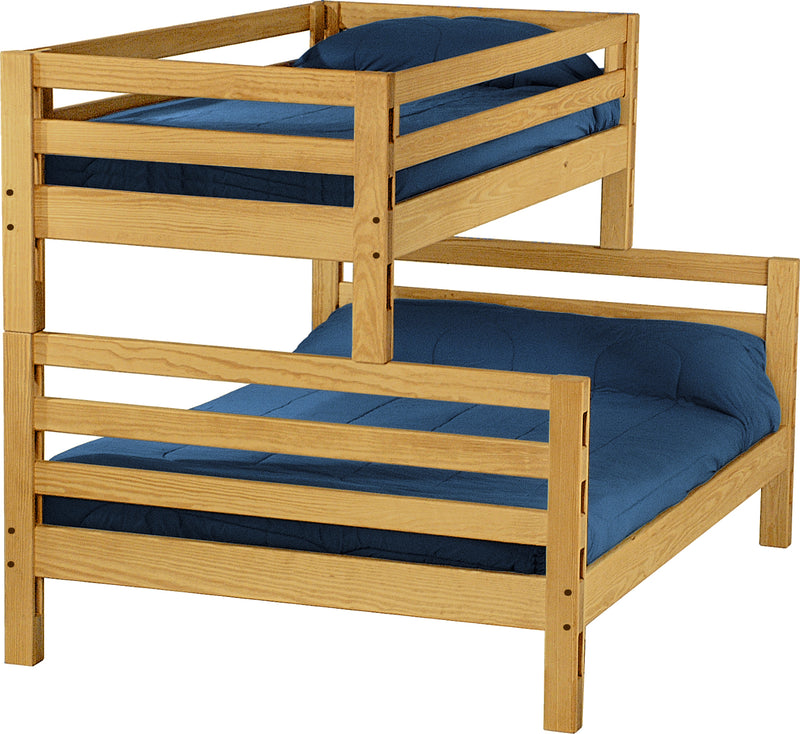 Ladder Bunk Bed, TwinXL Over Queen, By Crate Designs. 4058