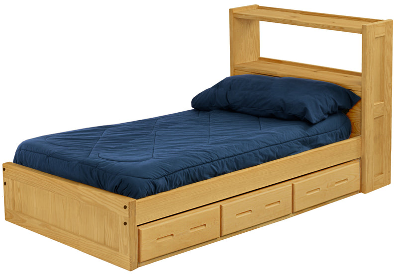 Bookcase Bed with Drawers, Twin, By Crate Designs. 4336