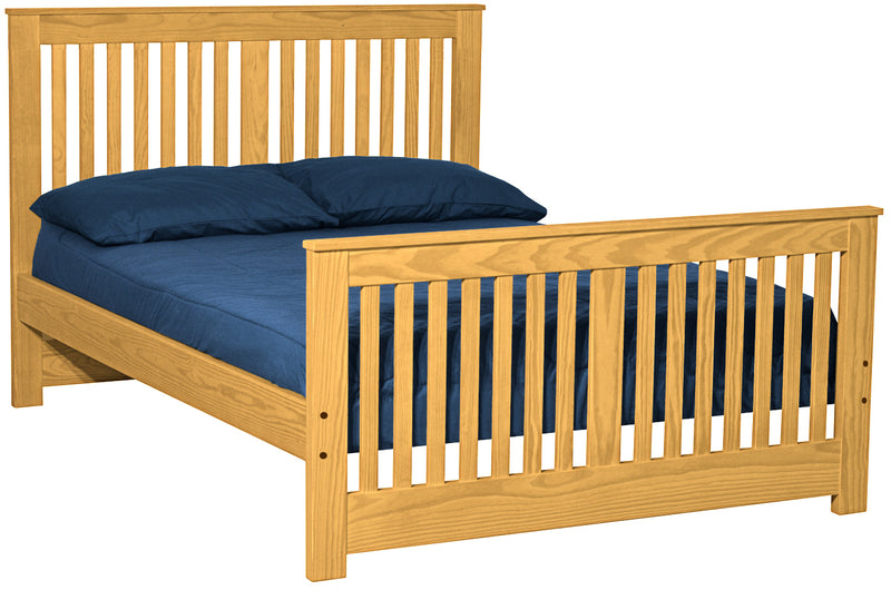 Shaker Bed, Full, 44" Headboard and 29" Footboard, By Crate Designs. 44749