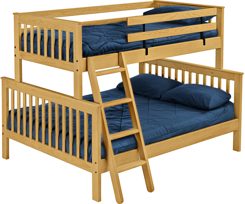 Mission Bunk Bed, Twin XL Over Queen, Offset, By Crate Designs. 4758H