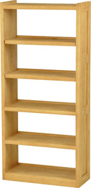 Open Back Bookcase, 33" Wide and 74" Tall, By Crate Designs. 5005