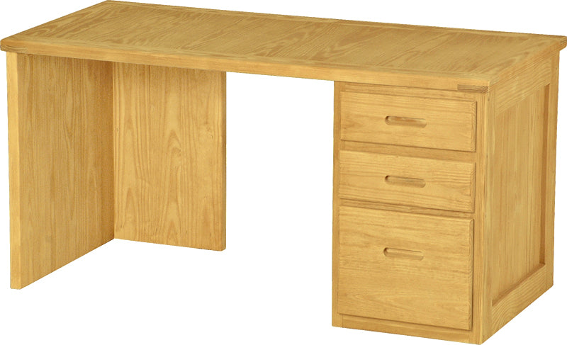 3 Drawer Desk, 58" Wide, By Crate Designs. 6135, 6152