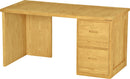 2 Drawer Desk, 58" Wide, By Crate Designs. 6136, 6162