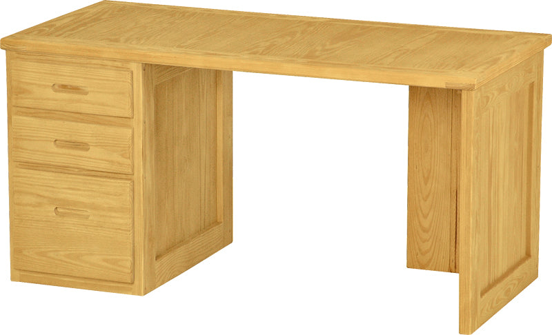 3 Drawer Desk, 58" Wide, By Crate Designs. 6135, 6152