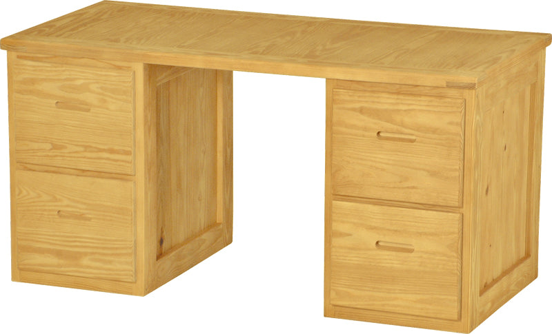 2 File Drawer Desk, 58" Wide, By Crate Designs. 6166