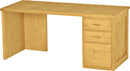 3 Drawer Desk, 66" Wide, By Crate Designs. 6252, 6235