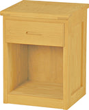 1 Drawer Night Table, 30" Tall, By Crate Designs. 7009