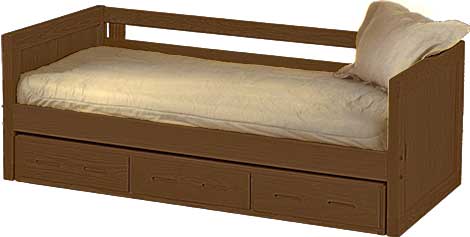 Panel Day Bed with Trundle, Twin, By Crate Designs. 4017.
