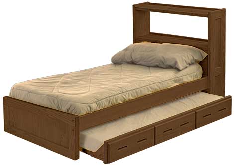 Bookcase Bed with Trundle, Twin, By Crate Designs. 4336