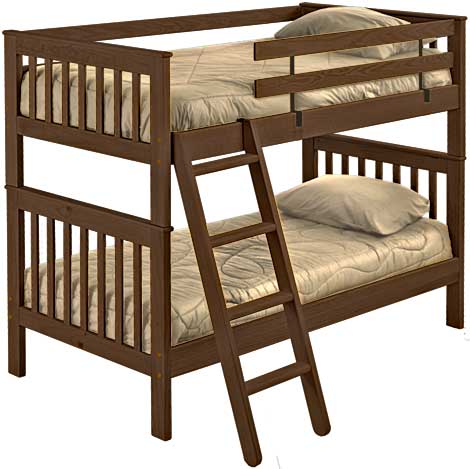 Mission Bunk Bed, Twin Over Twin, By Crate Designs. 4705