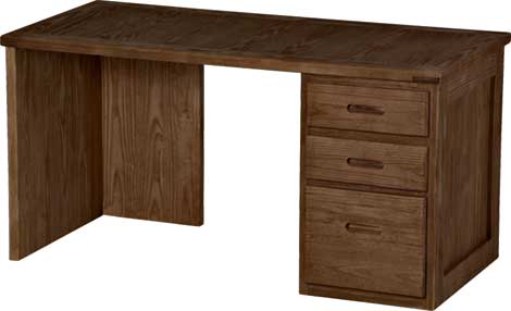 3 Drawer Desk, 58" Wide, By Crate Designs. 6135, 6152