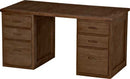 Desk with 3 Drawers on Each Side, 58" Wide, By Crate Designs. 6155