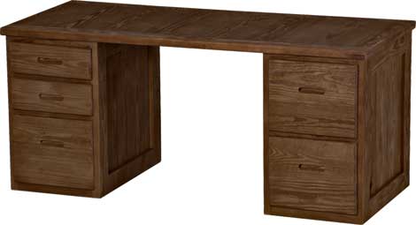 Desk with Drawers, 66" Wide, By Crate Designs. 6256