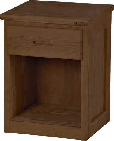 1 Drawer Night Table, 30" Tall, By Crate Designs. 7009