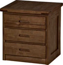 3 Drawer Night Table, 24" Tall, By Crate Designs. 7010D