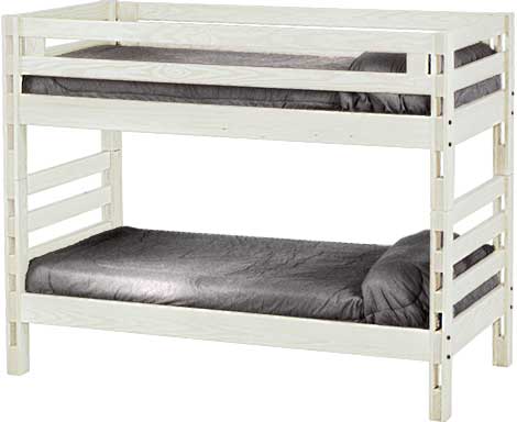 Ladder End Bunk Bed, Twin Over Twin, By Crate Designs. 4005