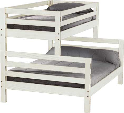 Ladder Bunk Bed, TwinXL Over Queen, By Crate Designs. 4058