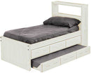 Captain's Bookcase Bed with Drawers and Trundle Bed, Twin, By Crate Designs. 4355