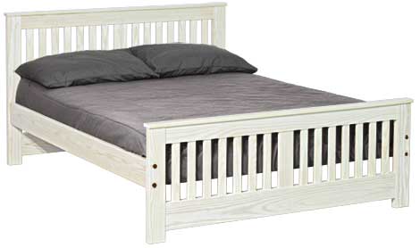 Shaker Bed, Full, 36" Headboard and 22" Footboard, By Crate Designs. 44762