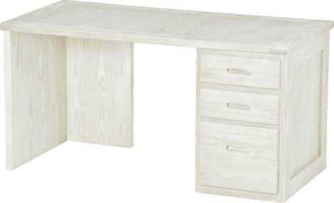 3 Drawer Desk, 58" Wide, By Crate Designs. 6135, 6152