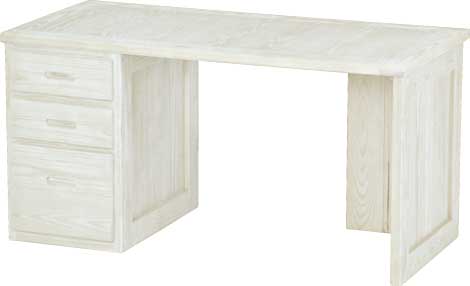 3 Drawer Desk, 58" Wide, By Crate Designs. 6135, 6152