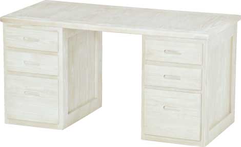 Desk with 3 Drawers on Each Side, 58" Wide, By Crate Designs. 6155