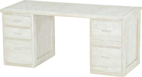Desk with Drawers, 66" Wide, By Crate Designs. 6256