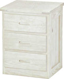 3 Drawer Night Table, 30" Tall, By Crate Designs. 7009D