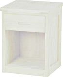 1 Drawer Night Table, 30" Tall, By Crate Designs. 7009