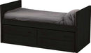 Captain's Day Bed with 4 Drawer Unit, Twin, 39" Headboard and Footboard By Crate Designs. 4012