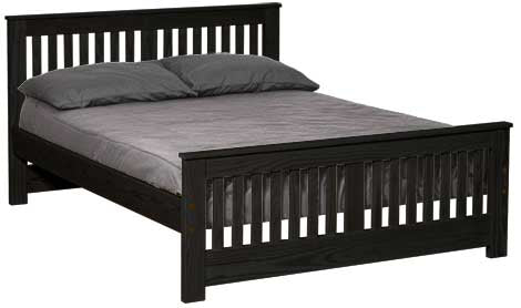 Shaker Bed, Full, 36" Headboard and 22" Footboard, By Crate Designs. 44762