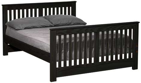 Shaker Bed, Full, 36" Headboard and 29" Footboard, By Crate Designs. 44769