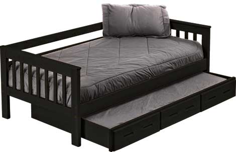 Mission Day Bed with Trundle, Twin, 29" High, By Crate Designs. 4717