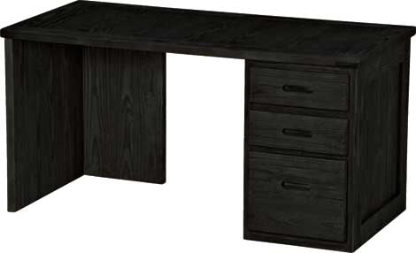 3 Drawer Desk, 58" Wide, By Crate Designs. 6135, 6152