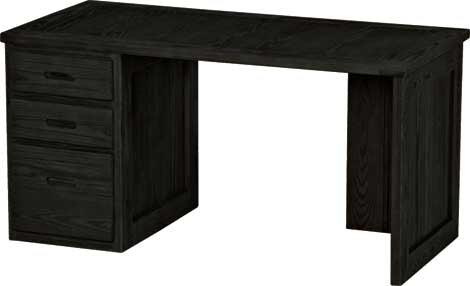 3 Drawer Desk, 58" Wide, By Crate Designs. 6135, 6152