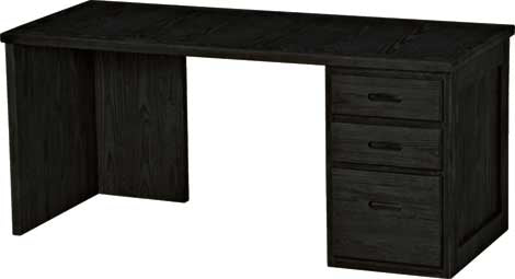 3 Drawer Desk, 66" Wide, By Crate Designs. 6252, 6235