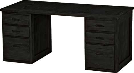 3 Drawer Desk on Each Side, 66" Wide, By Crate Designs. 6255