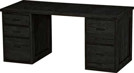 Desk with Drawers, 66" Wide, By Crate Designs. 6256