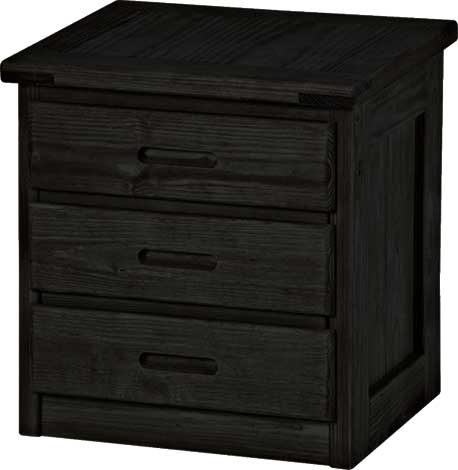 3 Drawer Night Table, 24" Tall, By Crate Designs. 7010D
