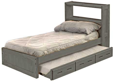 Bookcase Bed with Trundle, Full, By Crate Designs. 4436