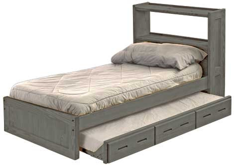 Bookcase Bed with Trundle, Twin, By Crate Designs. 4336