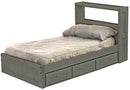 Bookcase Bed with Drawers, Twin, By Crate Designs. 4336
