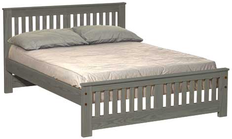 Shaker Bed, Full, 36" Headboard and 18" Footboard, By Crate Designs. 44768