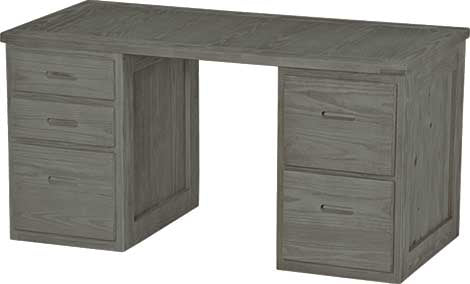 Desk with Drawers, 58" Wide, By Crate Designs. 6156