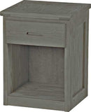 1 Drawer Night Table, 30" Tall, By Crate Designs. 7009