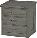 3 Drawer Night Table, 24" Tall, By Crate Designs. 7010D