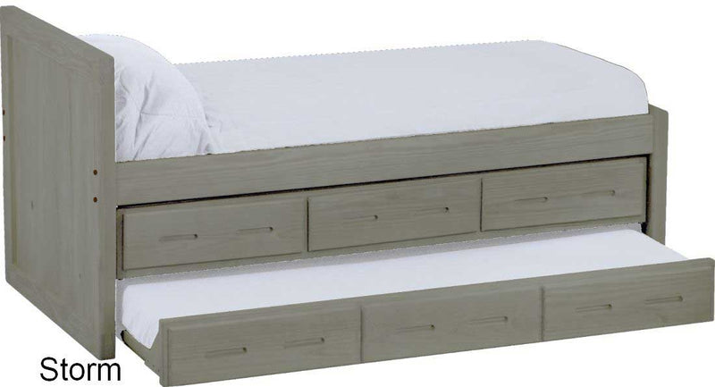 Captain's Bed with Drawers and Trundle, Full, By Crate Designs. 4411